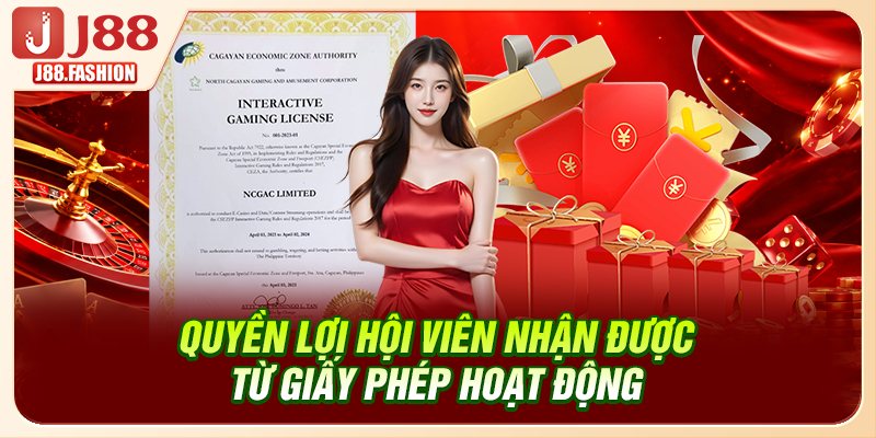 Quyền lợi hội viên nhận được từ giấy phép hoạt động